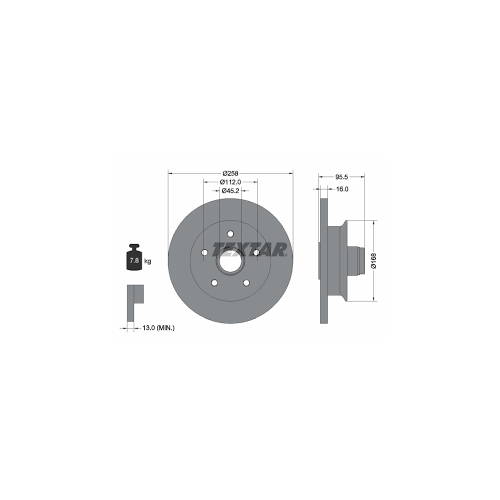 диск передний 258 t3 Stellox 60204727SX