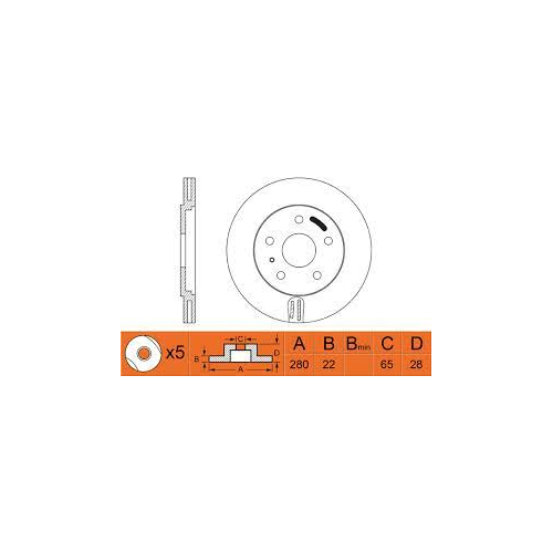 диск передний 280 G3 PATRON PBD2619