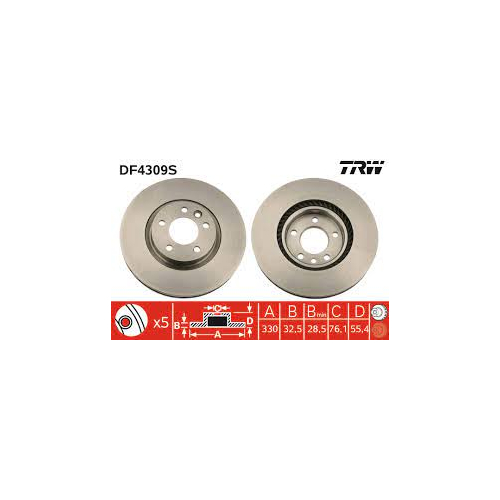 диск передний 333 TRW DF4309S