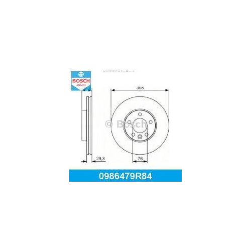 диск передний t5 308 Bosch 0986479211 0986479R84