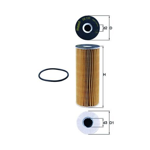 Фильтр масляный MAHLE (KNECHT) OX133D