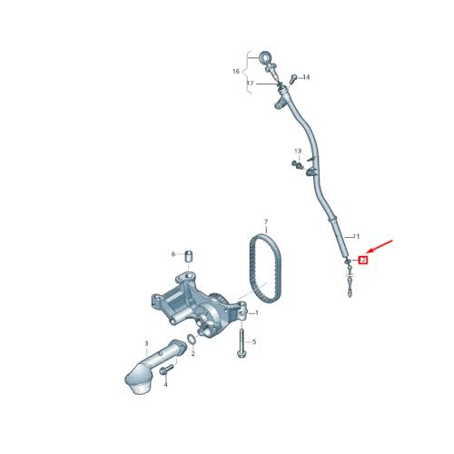 Кольцо трубки щупа 10х2 VAG N90043201