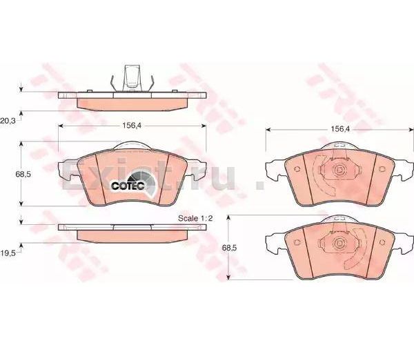 Колодки передние t4 96- WINKOD W1387BP