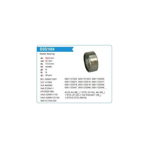 Подшипник стартера 30,5 Krauf BSB1084EX