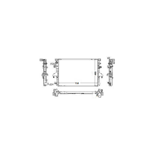 Радиатор основной 09-15- под доп охлаж 480 mm ZENTPARTS Z20426