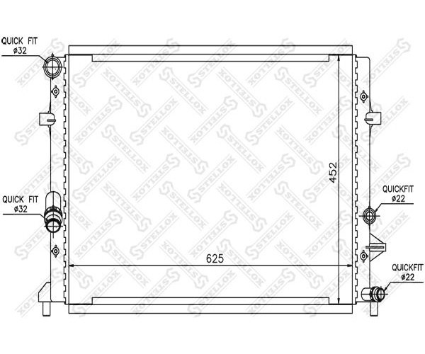 Радиатор основной 1,2 STELLOX 1026435SX