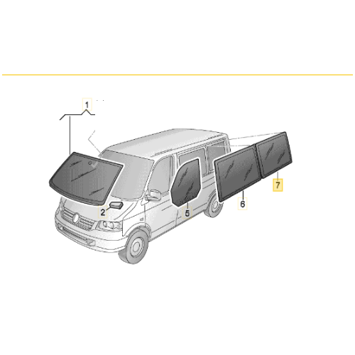 стекло t5 бок зад R короткая база KMK Glass 8579RGNV5RQ VLWS0028