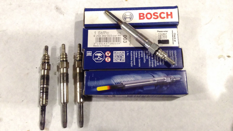 Свеча накаливания 2,5 t4 BOSCH 0250202022