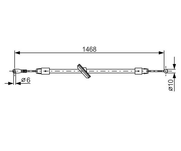 Трос ручн 1468 BOSCH 1987482027