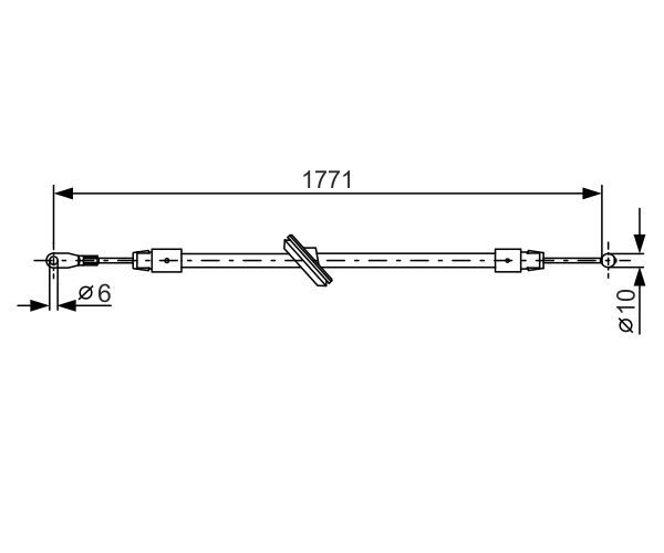 Трос ручн 1771 BOSCH 1987482030