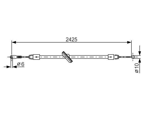 Трос ручн 2425 BOSCH 1987482031