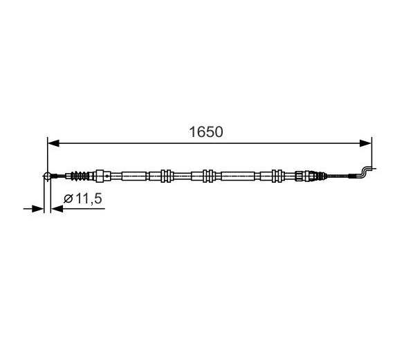 Трос ручника 4х4 крайний Bosch 1987482016