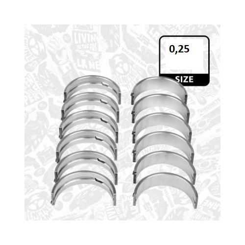 вкладыши коренные 2.5 0,25 KING MB632SM025